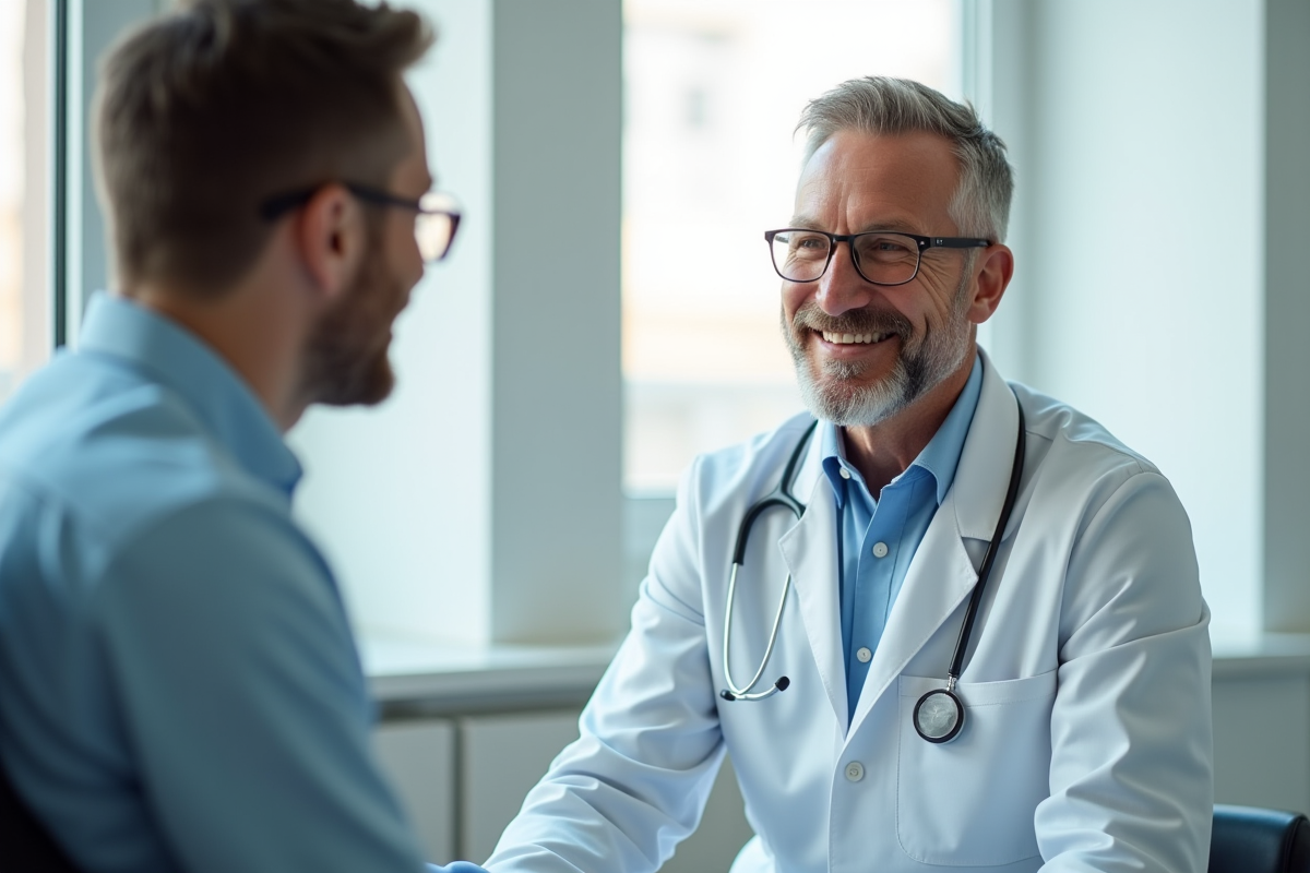 Dentiste discutant options d'implants dentaires avec un patient