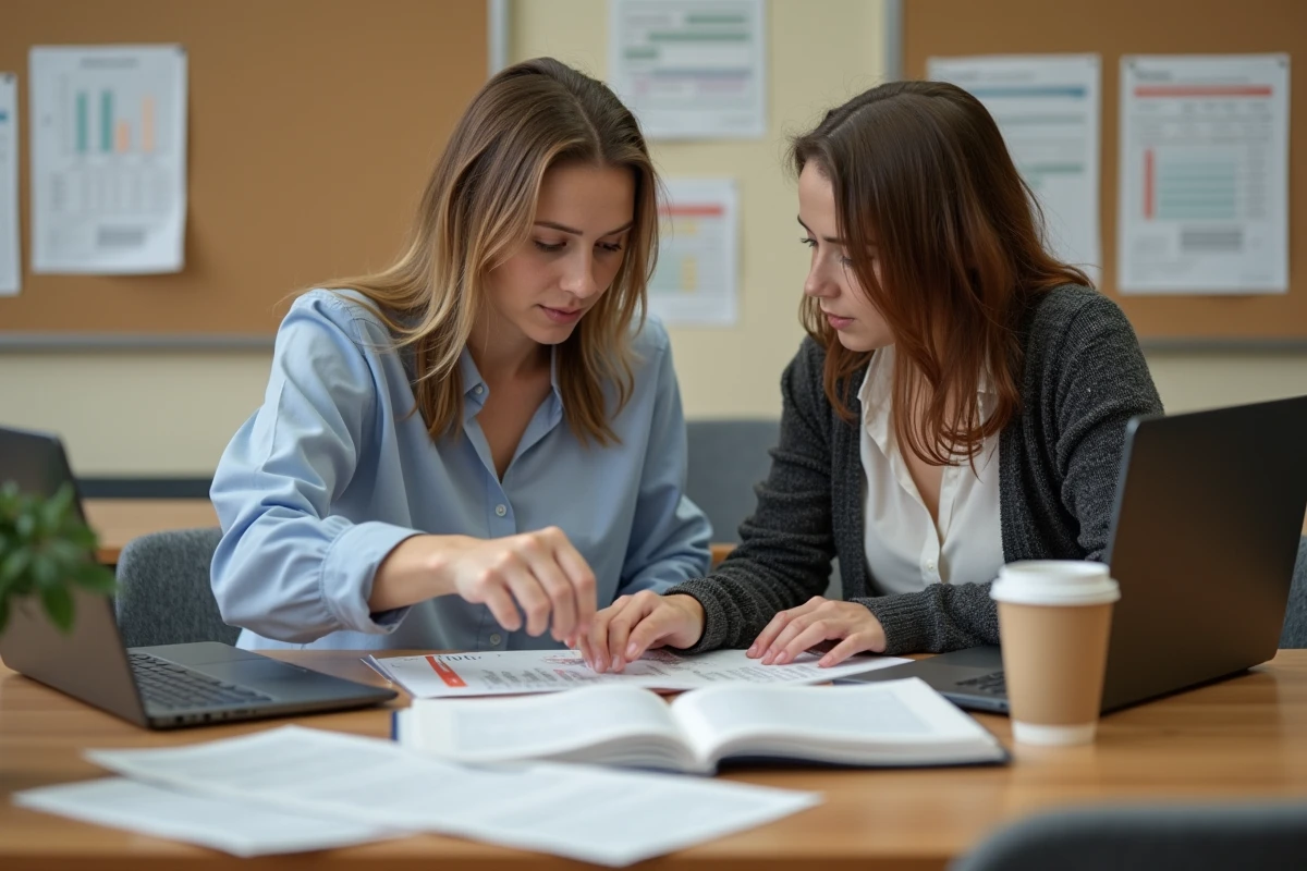 Deux femmes discutant autour d