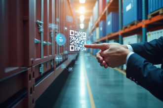 Chaîne logistique moderne intégrant blockchain et technologies avancées